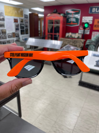 Steel Plant Museum WNY Orange & Black Two-Tone Sunglasses