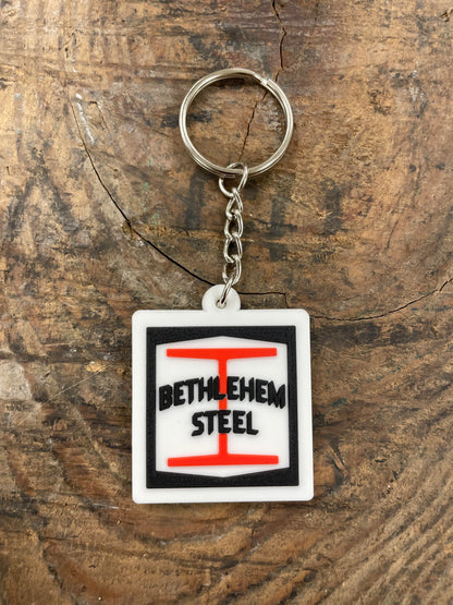 Steel Plant Museum Bethlehem Steel I-Beam Logo Keychain